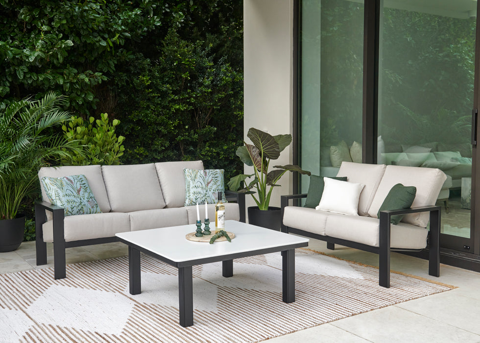 Telescope Casual Larssen Cushion Sofa with Polymer Arm Accents