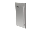Perlick G5 Luxe 15" Stainless Steel Solid Door Panel with Knurled Handle – Left Hinge, Non-Locking
