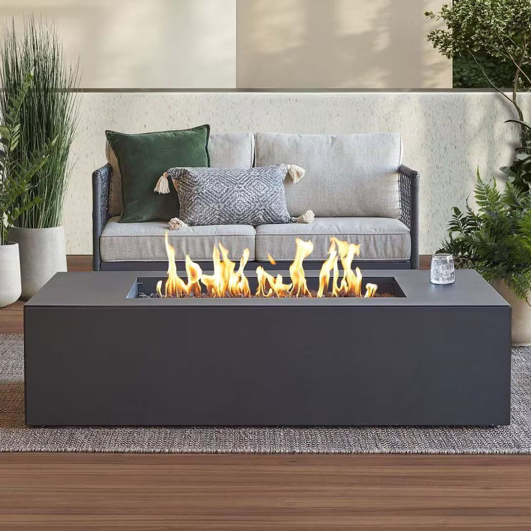 Real Flame 58" Low Profile Rectangular Aluminum Propane Fire Pit
