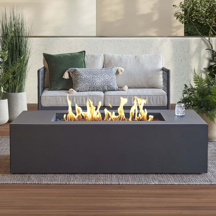 Real Flame 58" Low Profile Rectangular Aluminum Propane Fire Pit