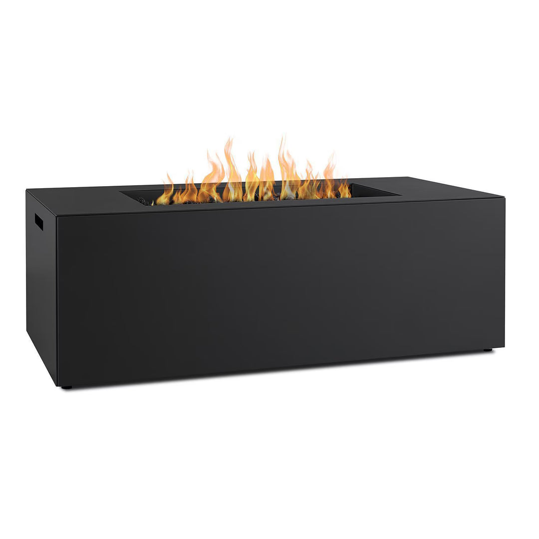 Real Flame 58-Inch Rectangular Aluminum Natural Gas Fire Pit Table – Charcoal