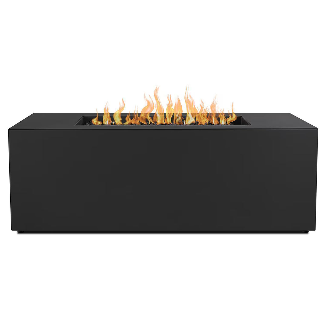 Real Flame 58-Inch Rectangular Aluminum Natural Gas Fire Pit Table – Charcoal