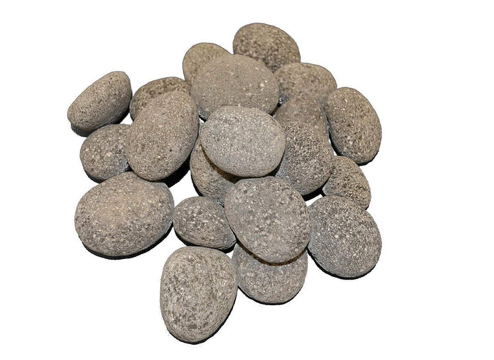 HPC Fire 857M Grey Rolled Lava Stone, 1/2 Cubic Foot, 2.5-4.5 Inches