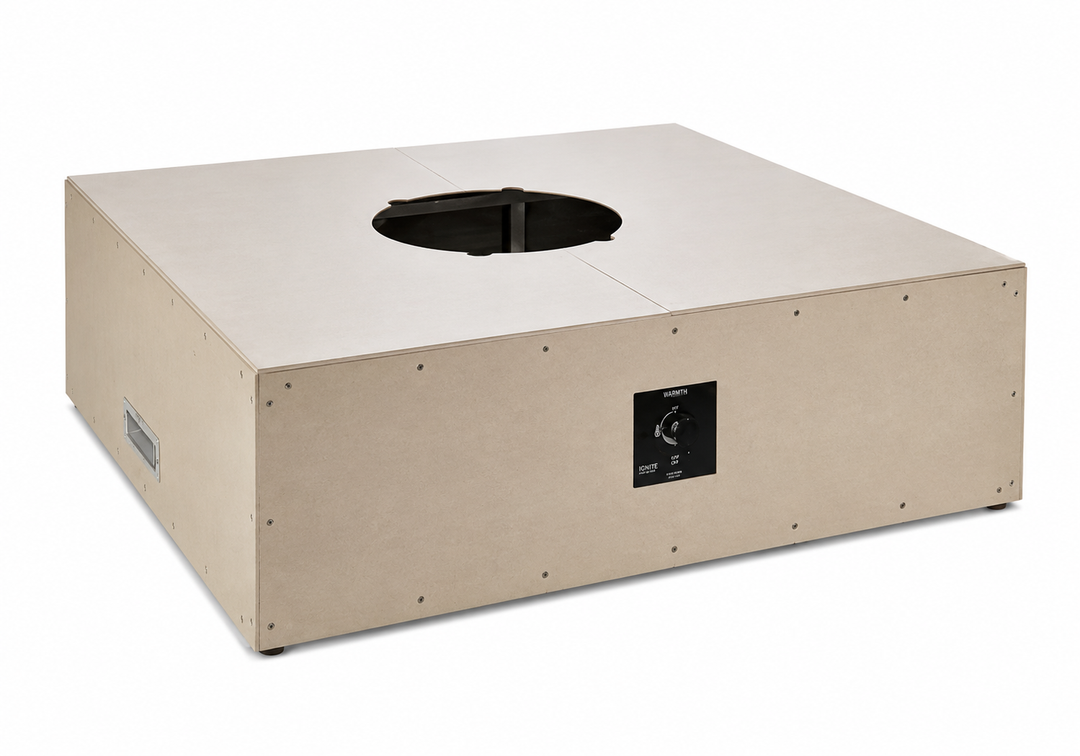 48" x 48" Square Ready-to-Finish Fire Pit Table Base with Aluminum Top