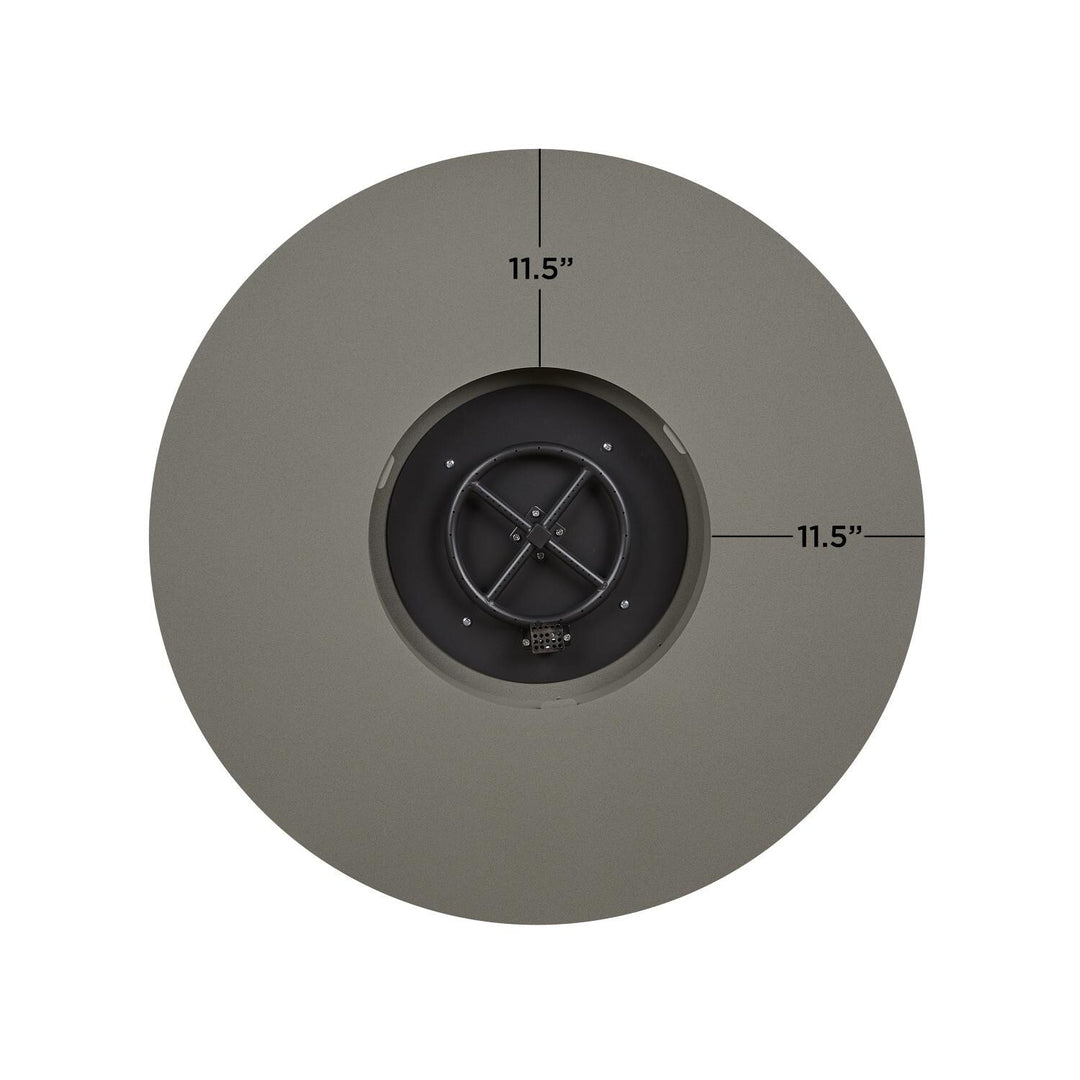 Covewood 41-Inch Round Aluminum Propane Fire Pit Table in Cloud Gray