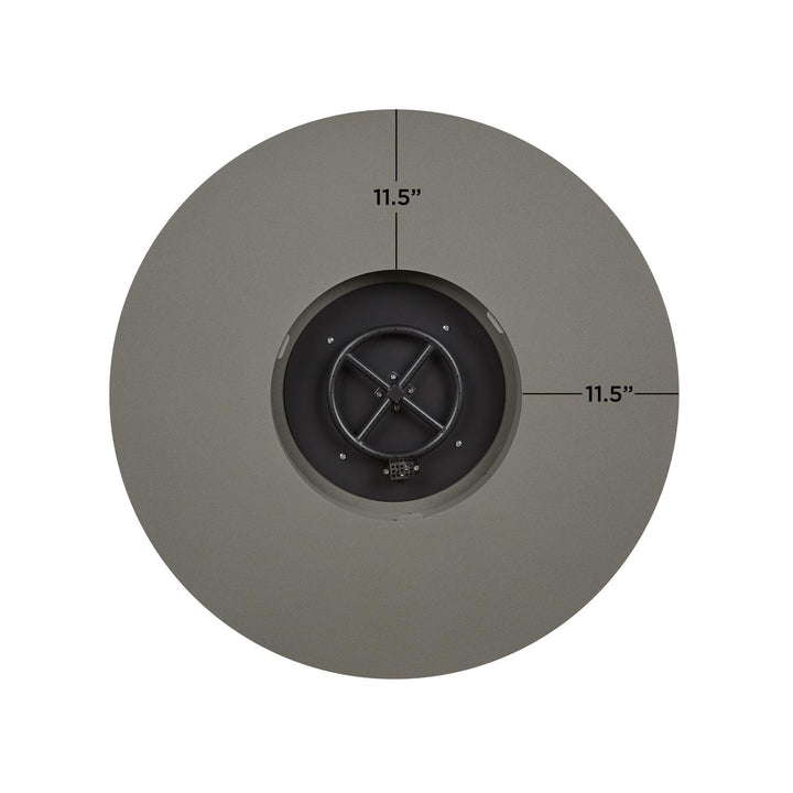 Covewood 41-Inch Round Aluminum Propane Fire Pit Table in Cloud Gray