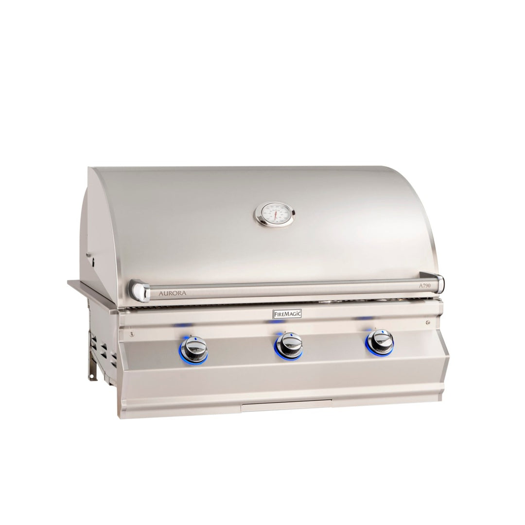 Fire Magic Aurora A790I 37-Inch Built-In Propane Grill with Analog Thermometer, Backburner & Rotisserie