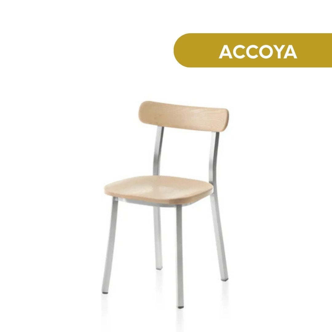 Emeco Hand Brushed Utility Side Chair by Jasper Morrison