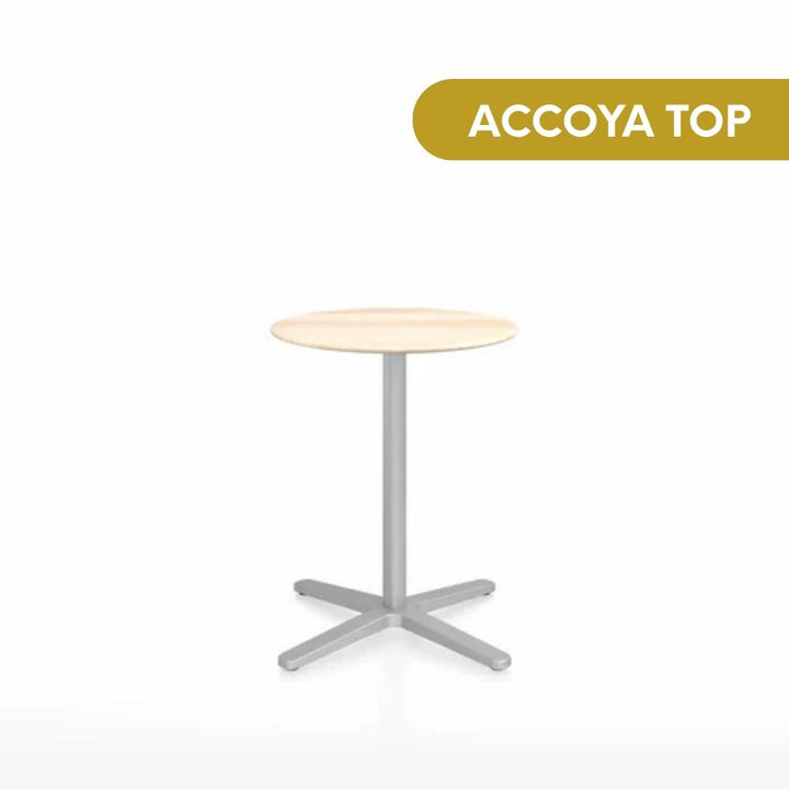 Emeco 2 Inch® X Base Café Table, 36inches Black Powder Coated Round by Jasper Morrison