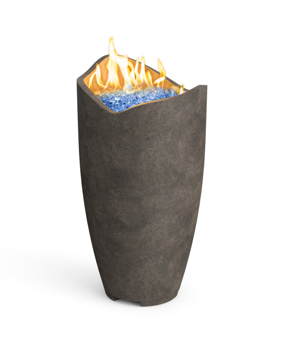 American Fyre Designs - Wave Fire Urn (with access door) - Dark Basalt color