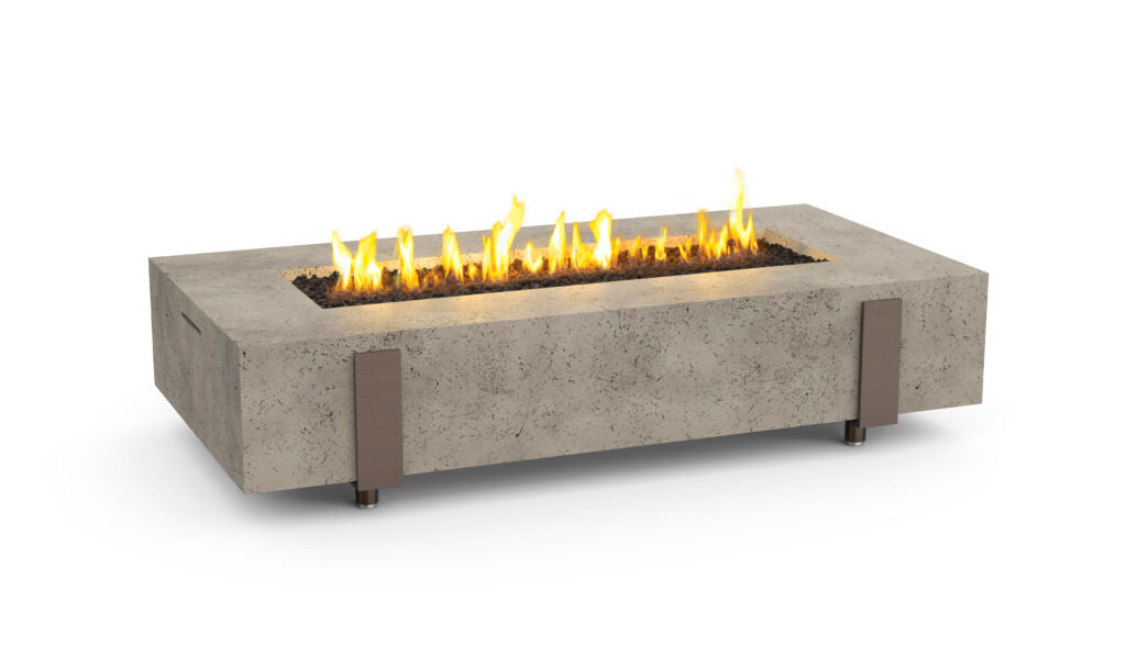 American Fyre Designs - Iron Saddle Long - Lounge Height Firetable