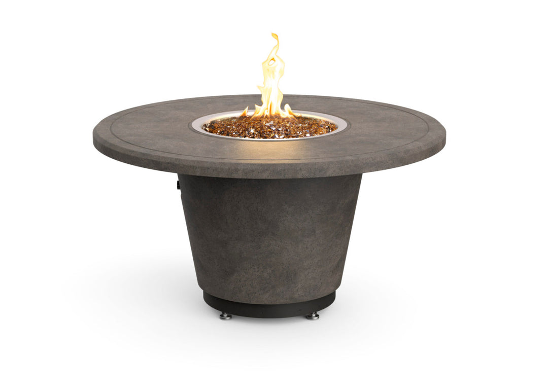 American Fyre Designs - Cosmopolitan Round - Chat Height Firetable - Dark Basalt color