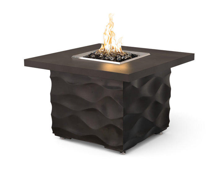 American Fyre Designs - Voro - Chat Height Firetable - Black Lava color