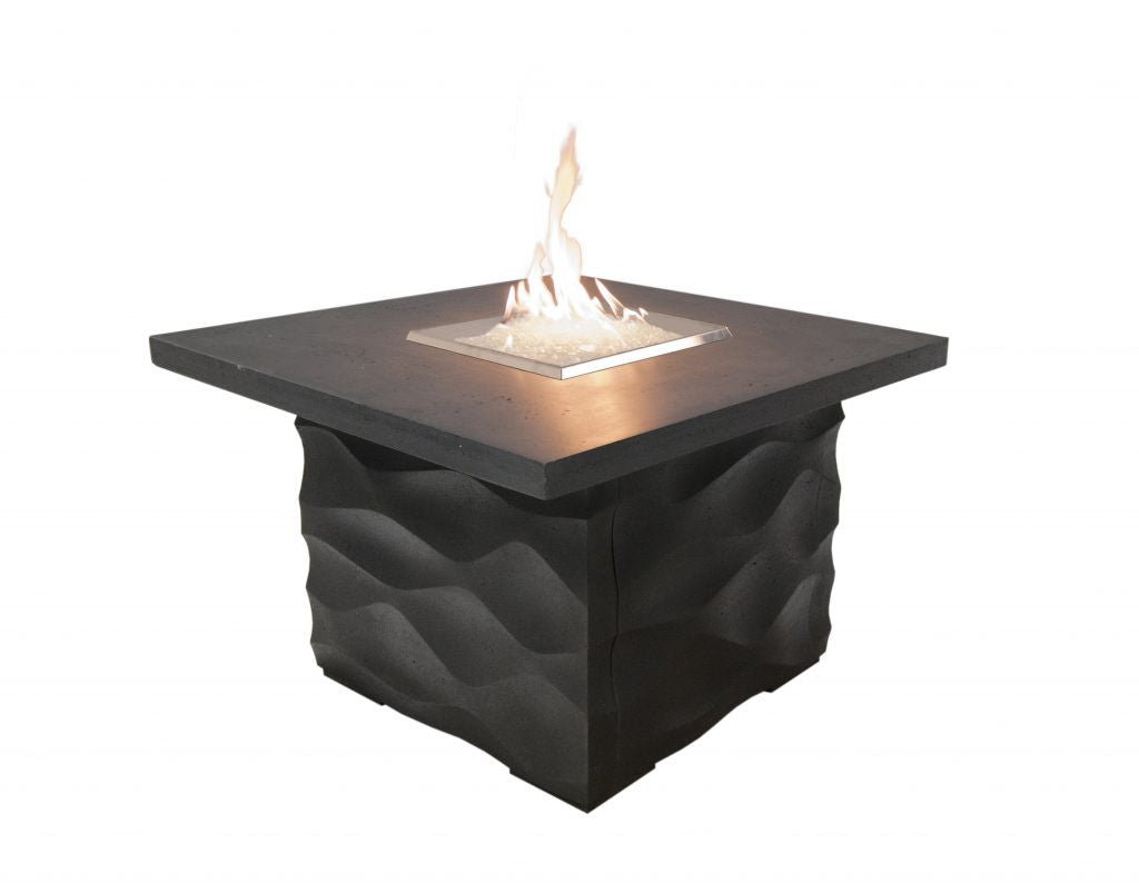 American Fyre Designs - Voro - Chat Height Firetable - Black Lava color