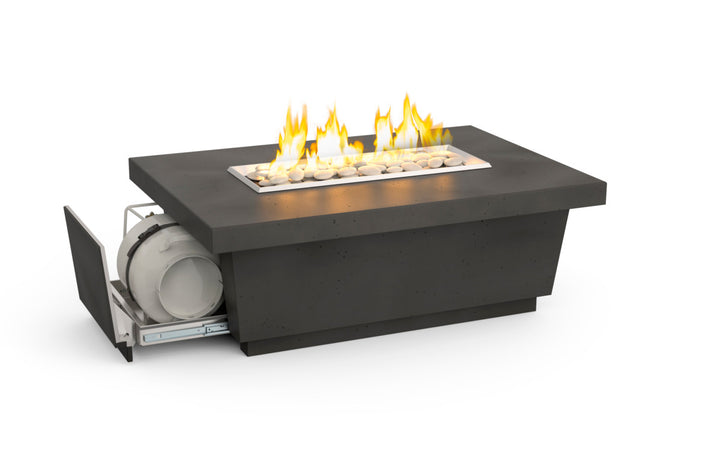 American Fyre Designs - Contempo LP Select - Lounge Height Firetable - Black Lava color