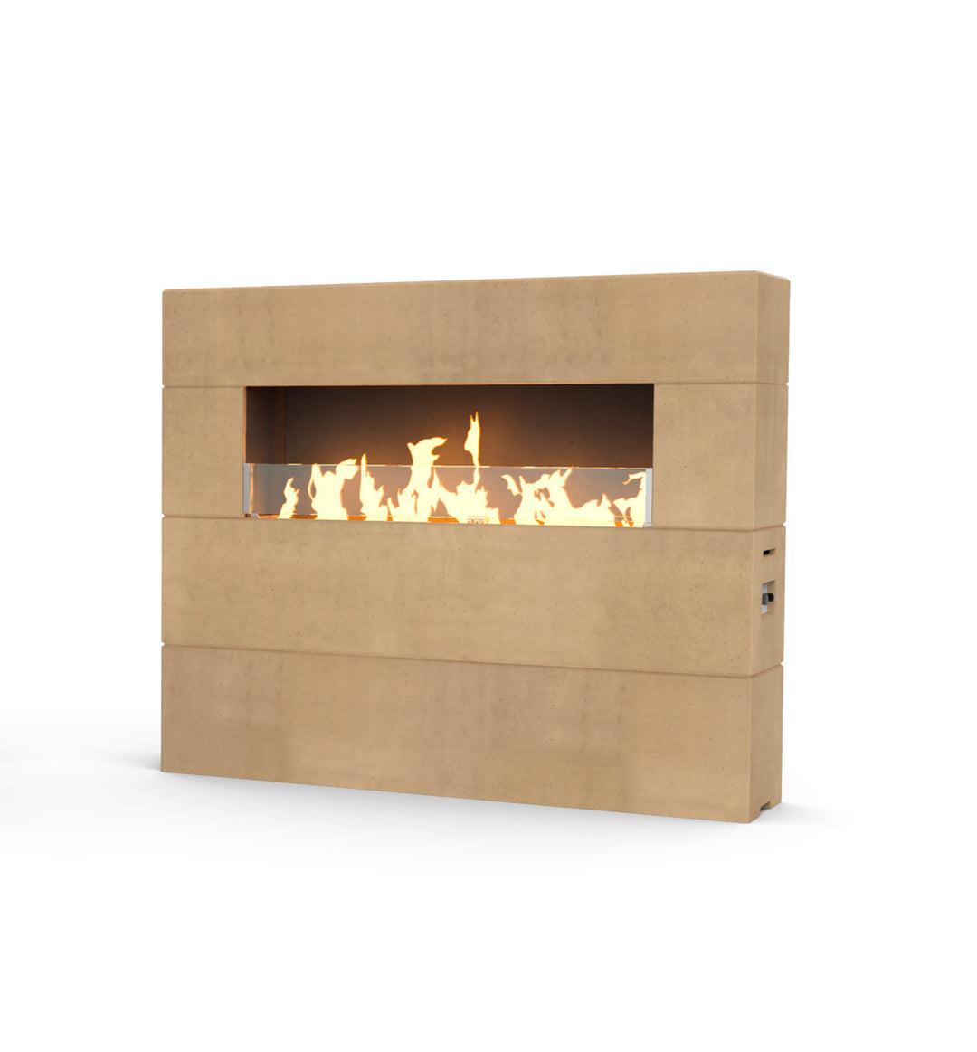 AFD Collection - Milan Tall Linear Fireplace - Light Basalt color