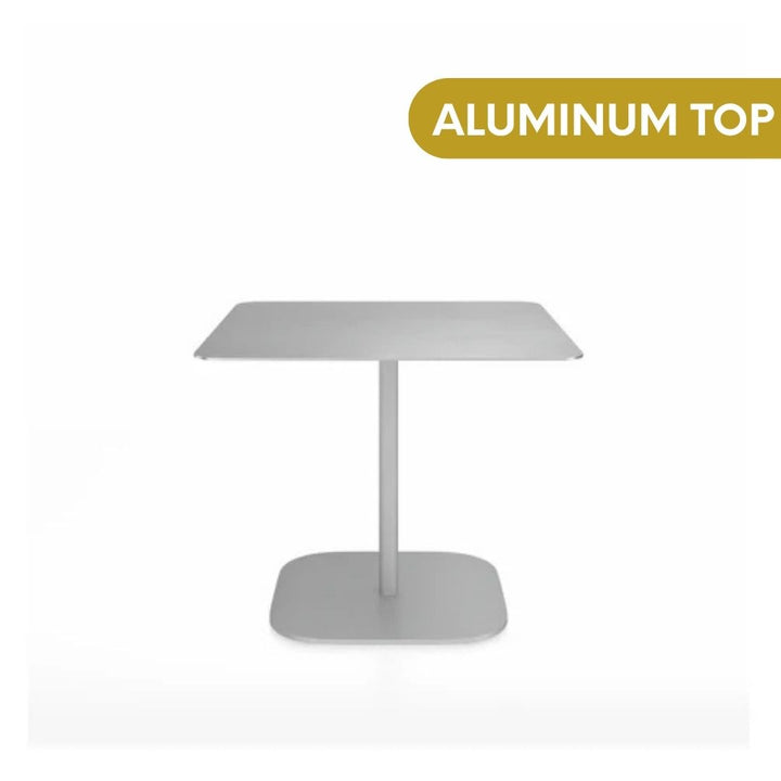 Emeco 2 Inch® Flat Base Café Table by Jasper Morrison 36inches Hand Brushed