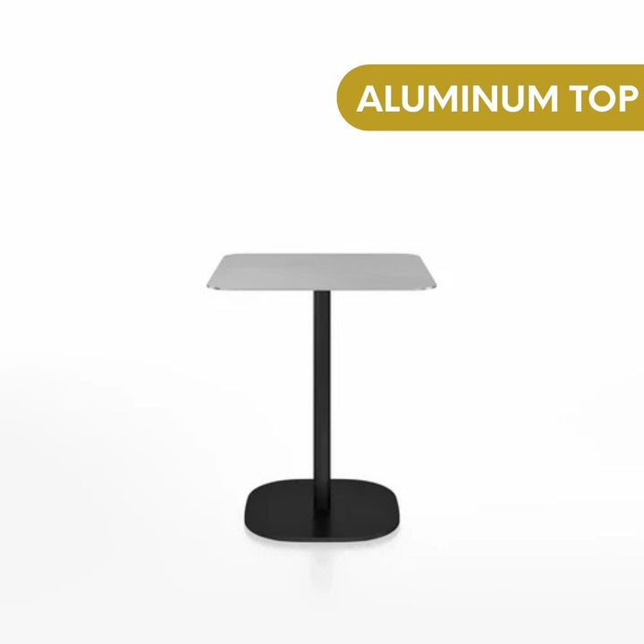 Emeco 2 Inch® Flat Base Café Table, by Jasper Morrison 24inches Black Powder Coated