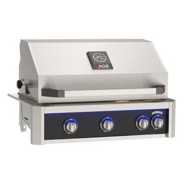 AOG 30" L-Series Built-In Gas Grill with Rotisserie, Lights, and Backburner LP/NG
