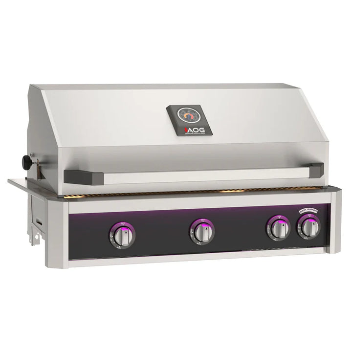 AOG 36" L-Series Built-In Gas Grill with Rotisserie, Lights, and Backburner LP/NG