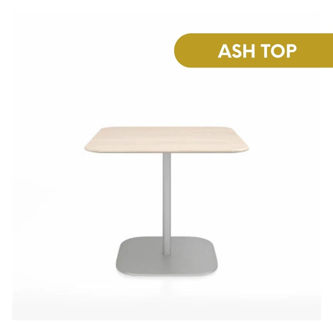 Emeco 2 Inch® Flat Base Café Table by Jasper Morrison 36inches Hand Brushed