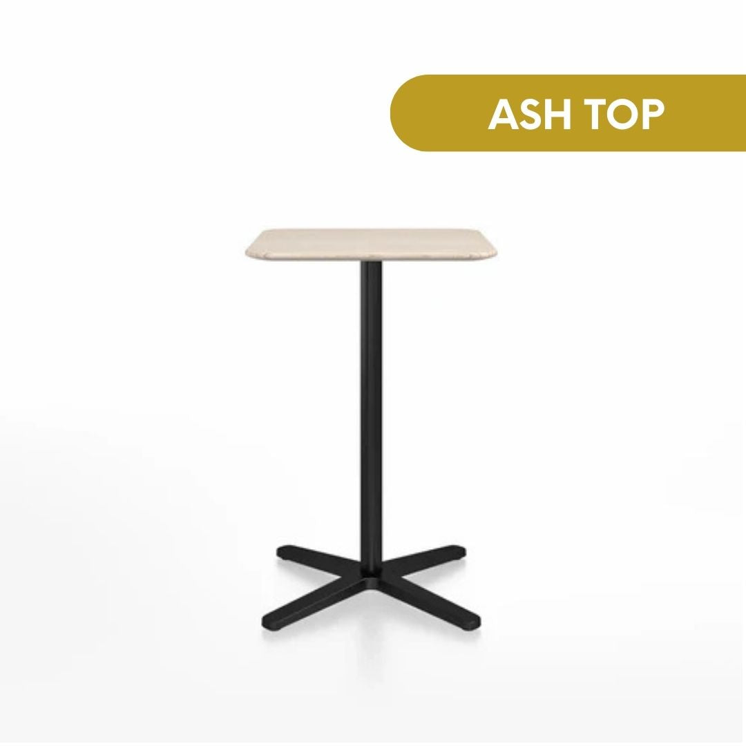 Emeco 2 Inch® X Base Counter Table, 24inches Black Powder Coated Square by Jasper Morrison