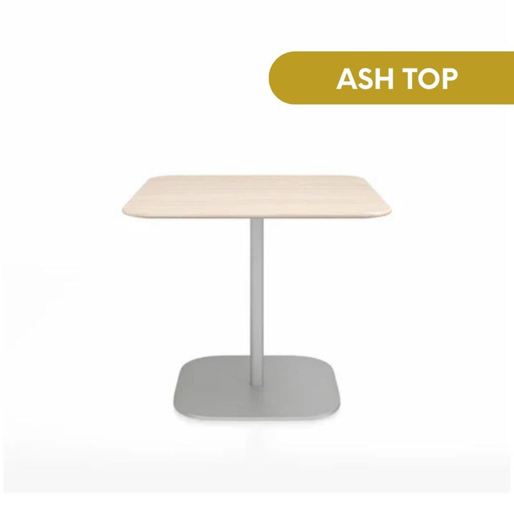 Emeco 2 Inch® Flat Base Café Table by Jasper Morrison 24inches Hand Brushed