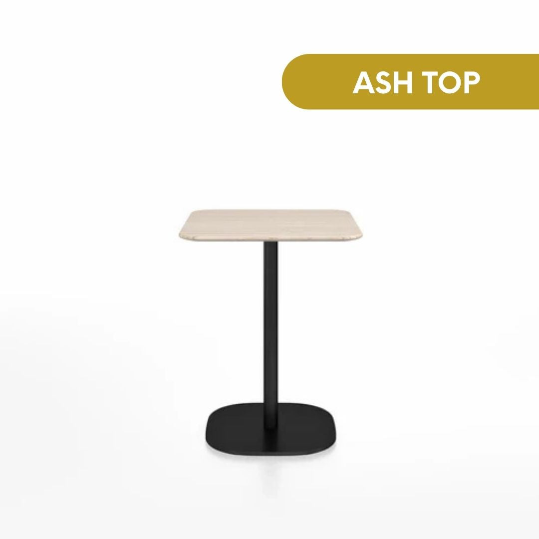 Emeco 2 Inch® Flat Base Café Table, by Jasper Morrison 36inches Black Powder Coated