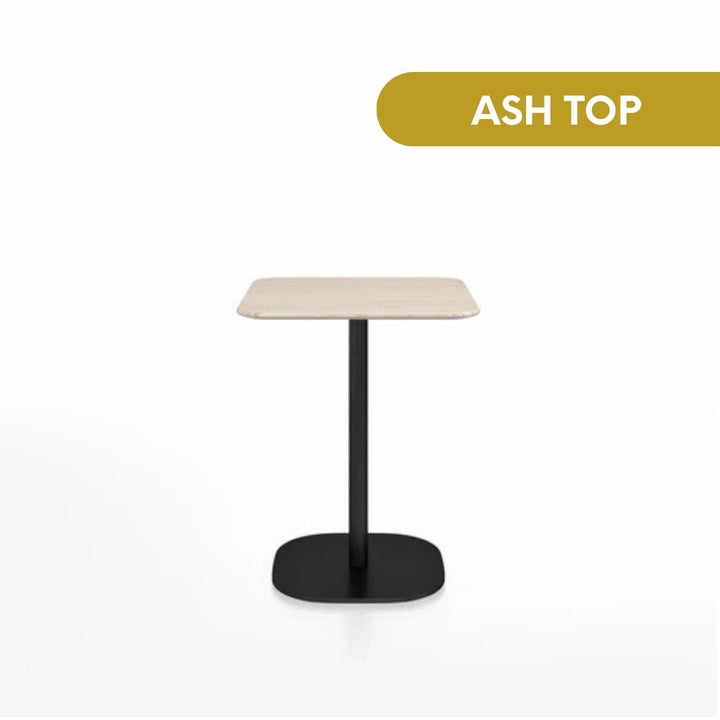 Emeco 2 Inch® Flat Base Café Table, by Jasper Morrison 24inches Black Powder Coated