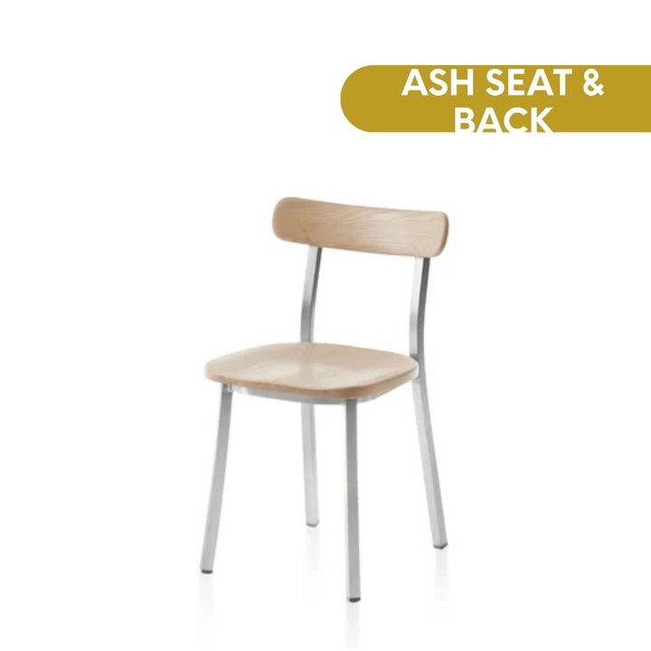 Emeco Hand Brushed Utility Side Chair by Jasper Morrison