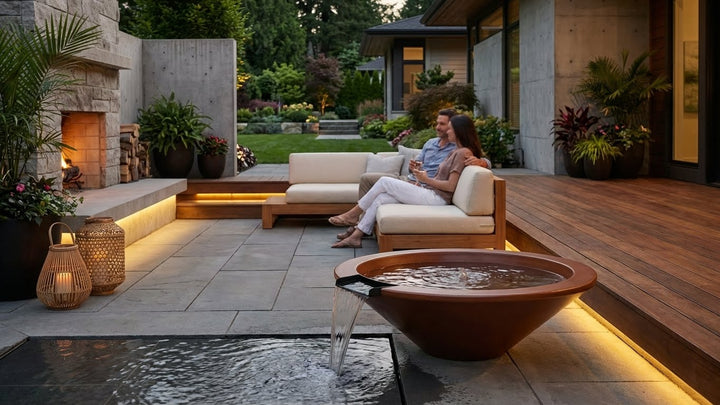 Geo Round Planter Water Bowl