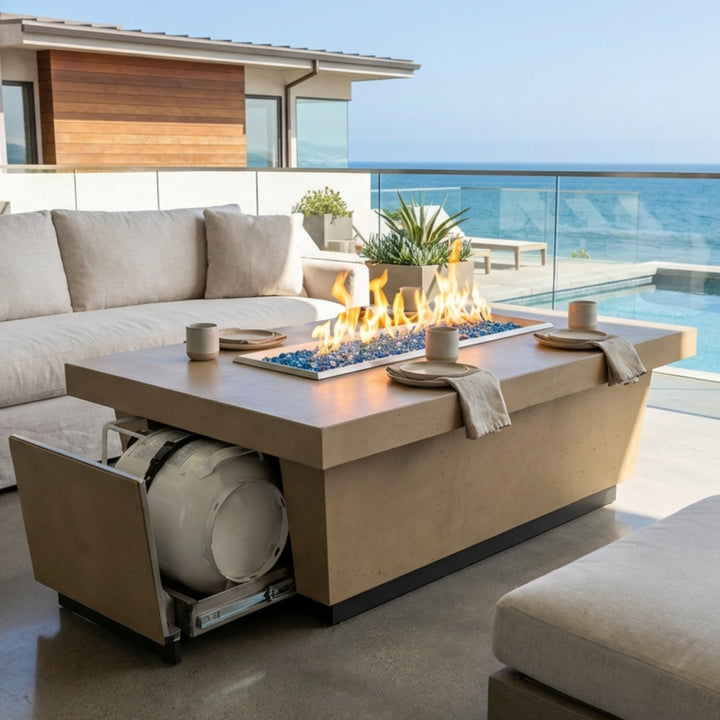 American Fyre Designs - Contempo LP Select - Lounge Height Firetable