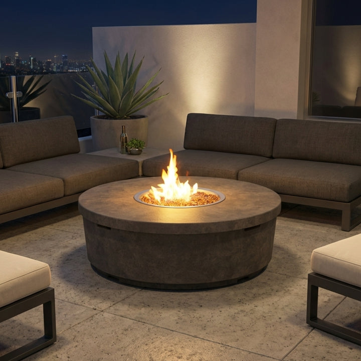 American Fyre Designs - Contempo Round - Lounge Height Firetable