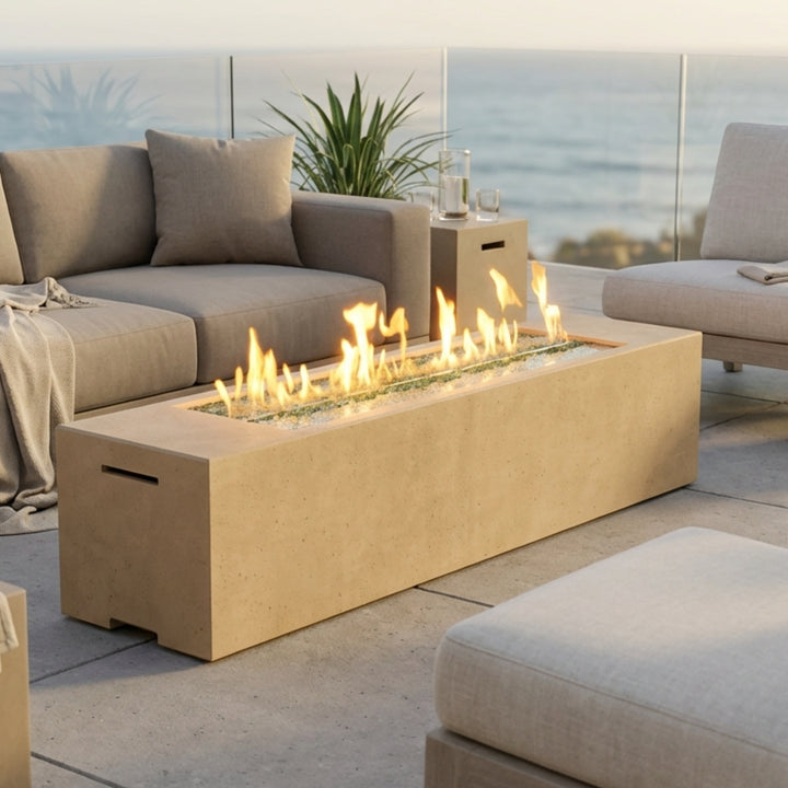 American Fyre Designs - Milan Low Linear - Lounge Height Firetable