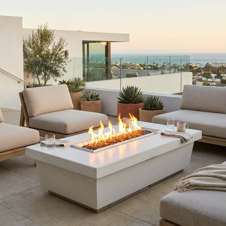American Fyre Designs - Contempo Rectangle - Lounge Height Firetable