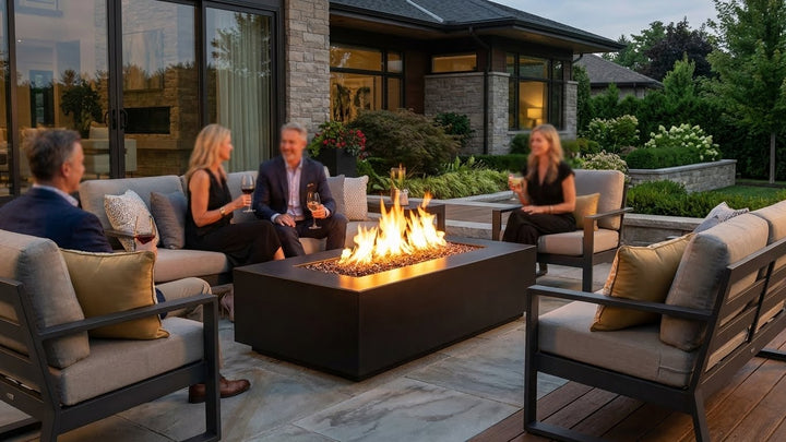 Archpot Manhattan Rectangle Fire Table