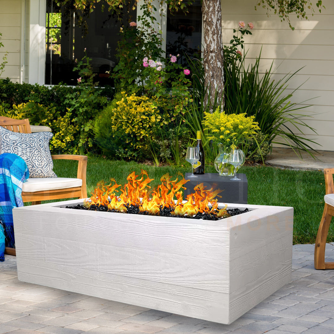 Archpot Aspen Block Fire Table