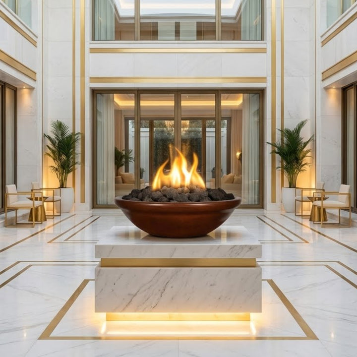 Archpot Banded 30X9 Rim Fire Bowl