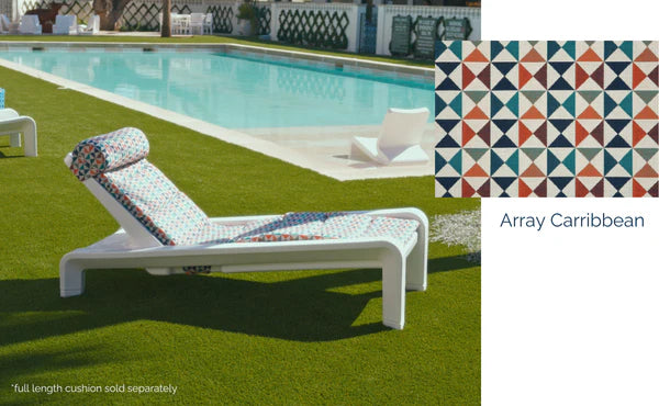Deck Chaise Pillow - Outdoor Headrest Pillow for Tupelo Deck Chaise Lounge