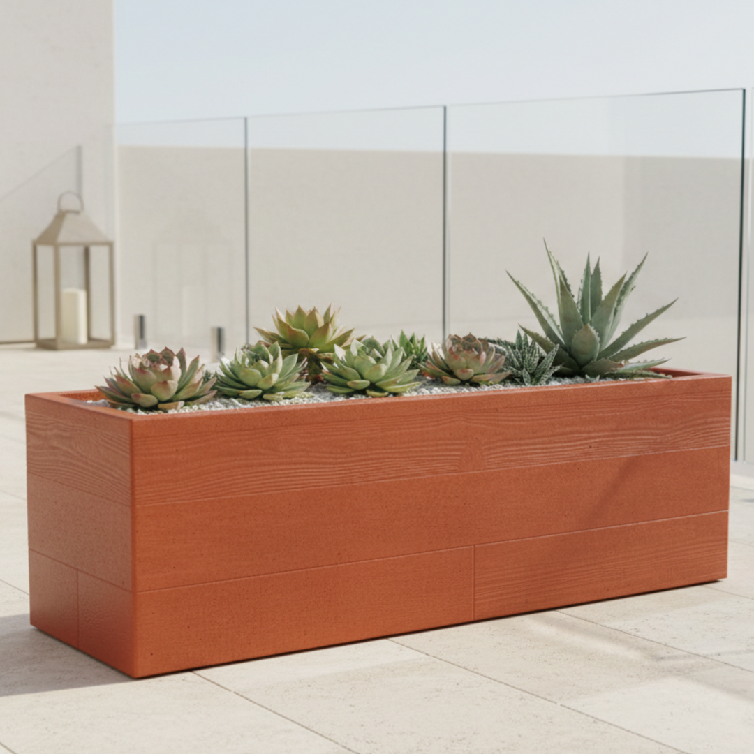 Aspen Rectangle Low Planter 24X14X15