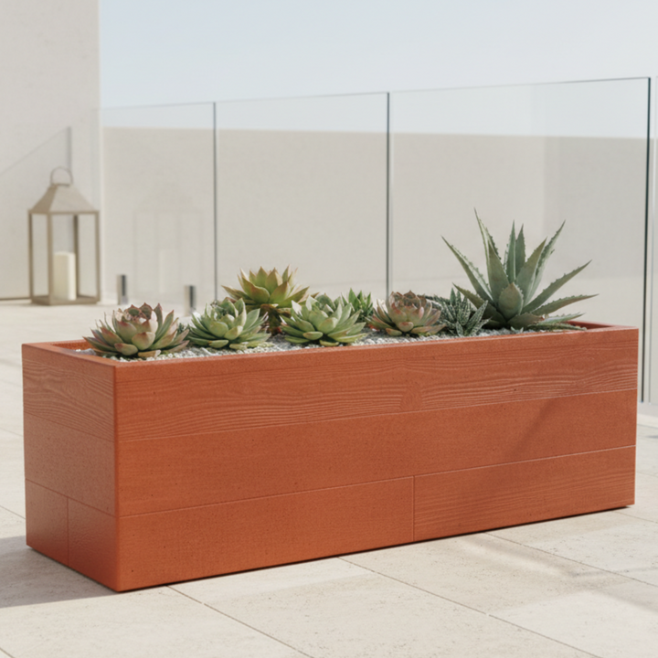 Aspen Rectangle Low Planter 24X14X15