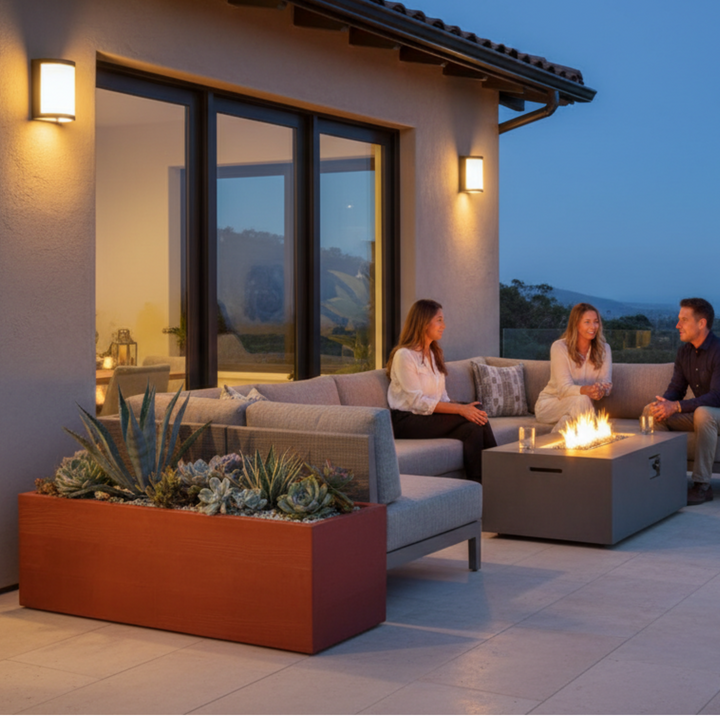 Aspen Rectangle Low Planter 24X14X15