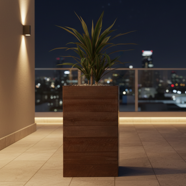 Aspen Square Tall Planter 17X30