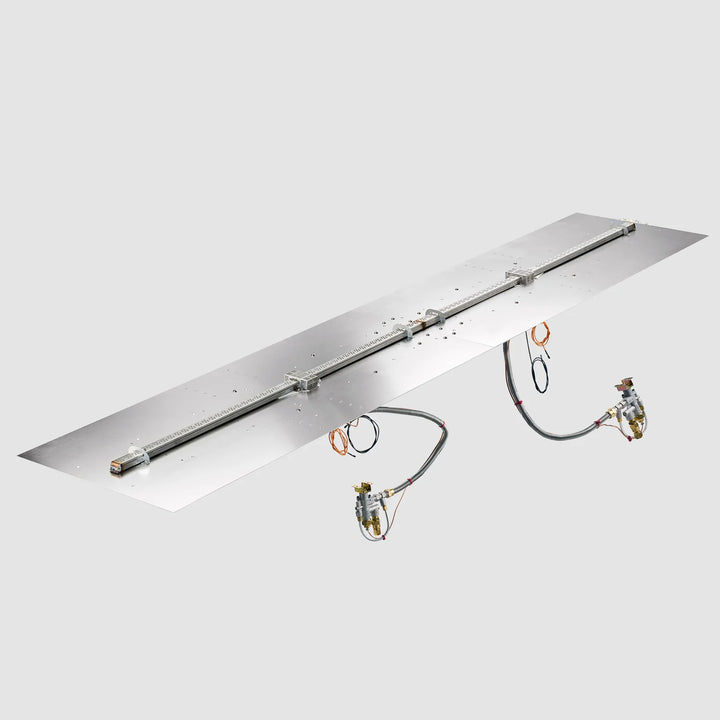Outdoor Greatroom - 120" x 24" Crystal Fire Plus Linear Gas Fire Pit Burner Plate