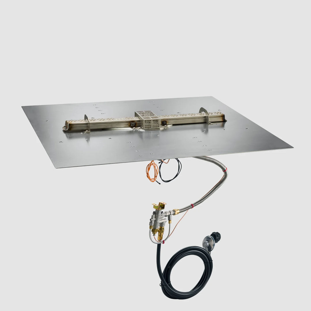 Outdoor Greatroom - 108" x 24" Crystal Fire Plus Linear Gas Fire Pit Burner Plate
