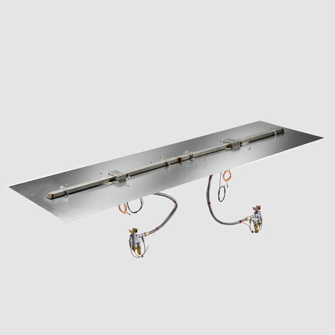 Outdoor Greatroom - 84" x 24" Crystal Fire Plus Linear Gas Fire Pit Burner Plate with Control