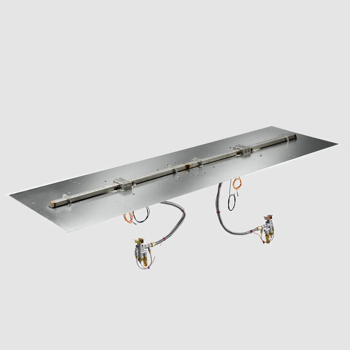 Outdoor Greatroom - 84" x 24" Crystal Fire Plus Linear Gas Fire Pit Burner Plate with Control