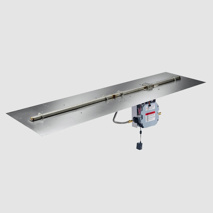 Outdoor Greatroom - 72" x 24" Crystal Fire Plus Linear Gas Fire Pit Burner Plate with Control