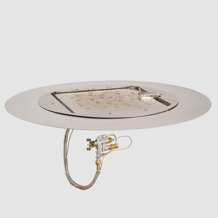 Outdoor Greatroom - 42" Round Crystal Fire Plus Gas Burner Insert and Plate Kit