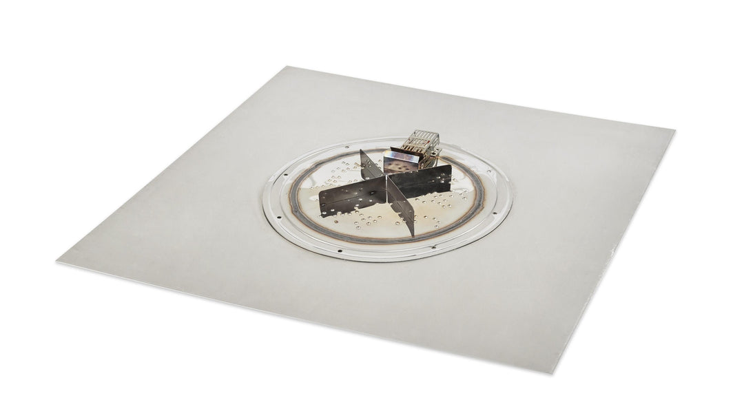 Outdoor Greatroom - 42" x 42" Square Crystal Fire Plus Gas Burner Insert and Plate Kit